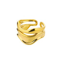 Luxury Gold Stainless Steel Rings Elegant Jewelry Set for All