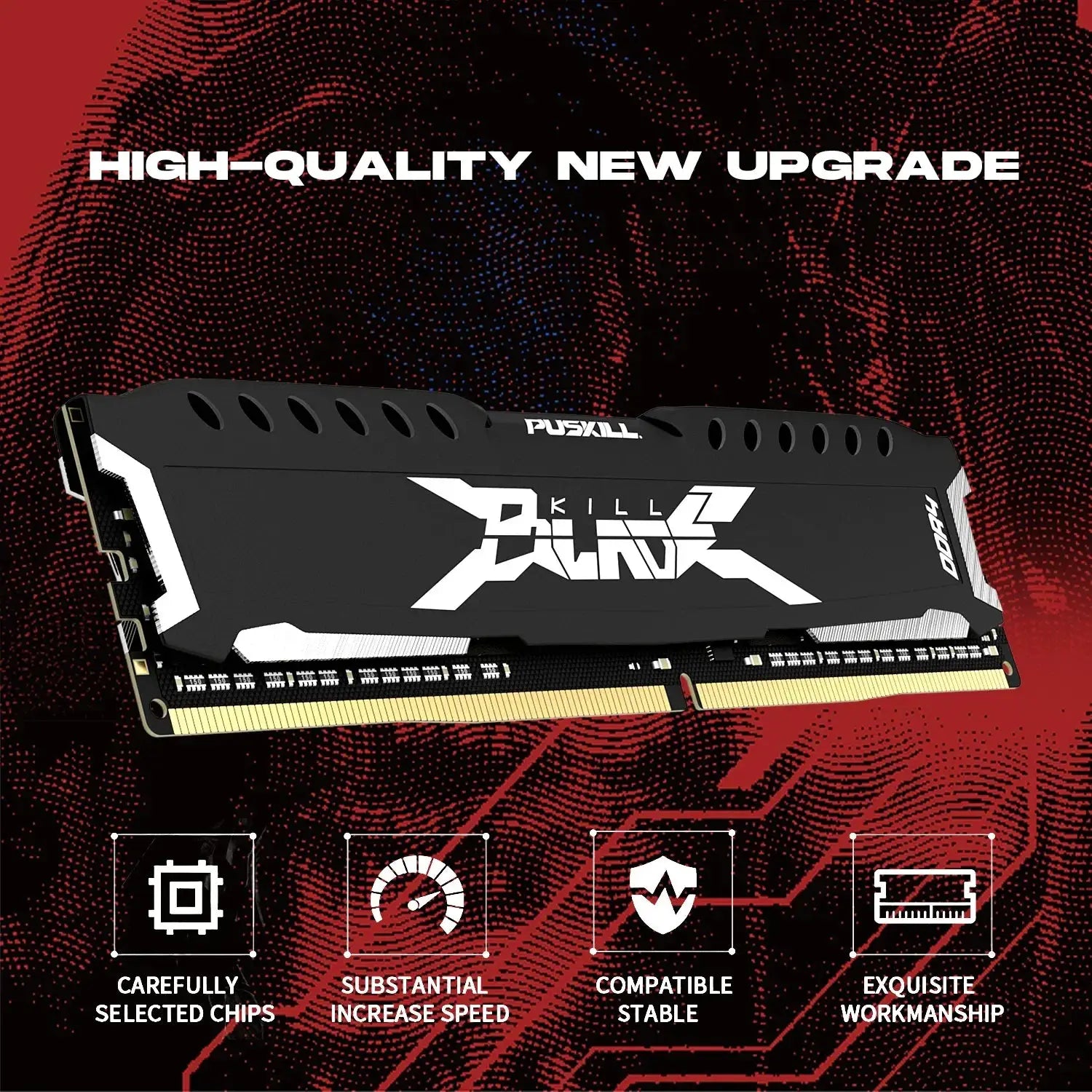 PUSKILL DDR4 RAM 16GB 3200MHz UDIMM Memory For Desktop