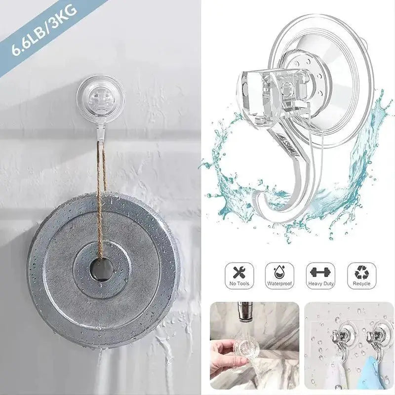Clear Suction Cup Hooks For Strong Hold In Bathrooms