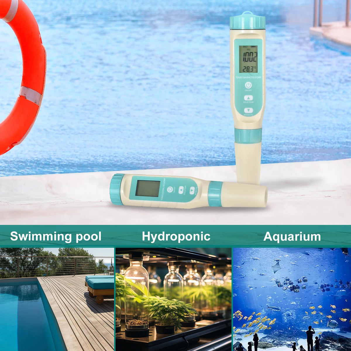 Water Quality Tester Pen Meter for Pools, Drinking Water — product view 3