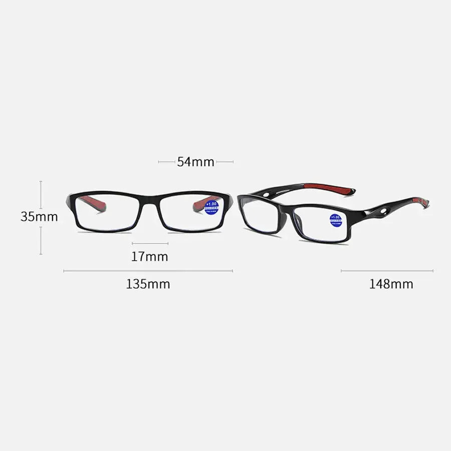 Fashion Reading Glasses Man Sport Non-Slip Anti Blue Light Women Style High Definition Computer Eyeglass+1.0+2.0+3.0+4.0