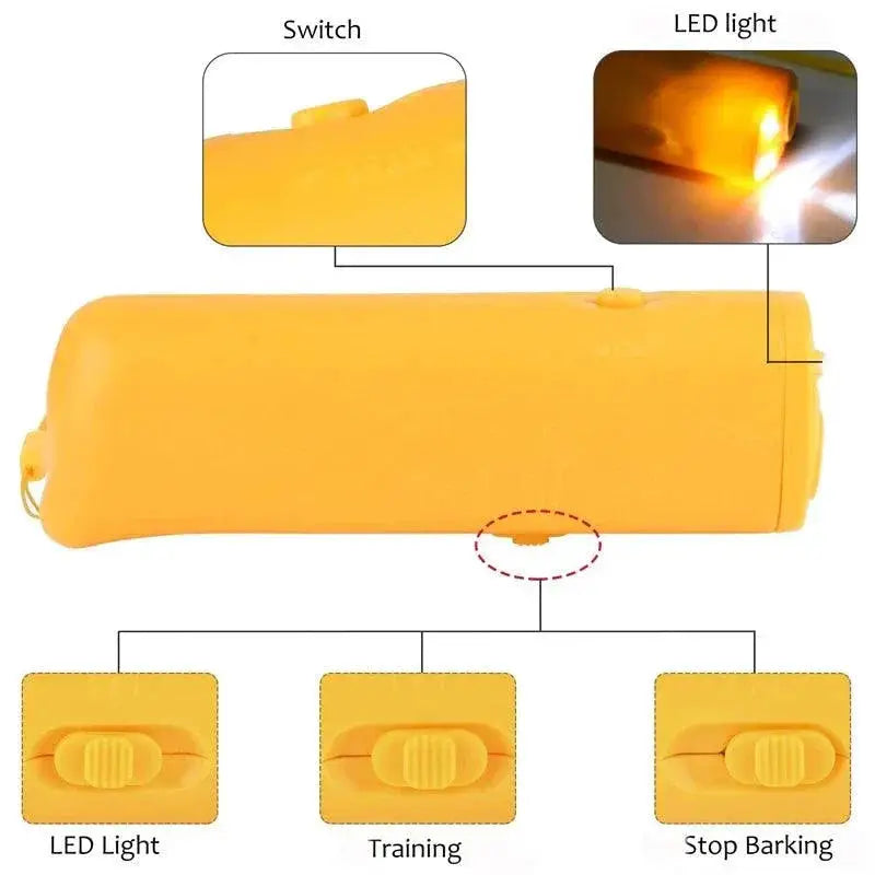 Three In One Ultrasonic Dog Repeller Trainer Led Flashlight