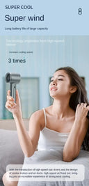 Bladeless USB Hand Fan 120 Speeds Portable Mini Cooler