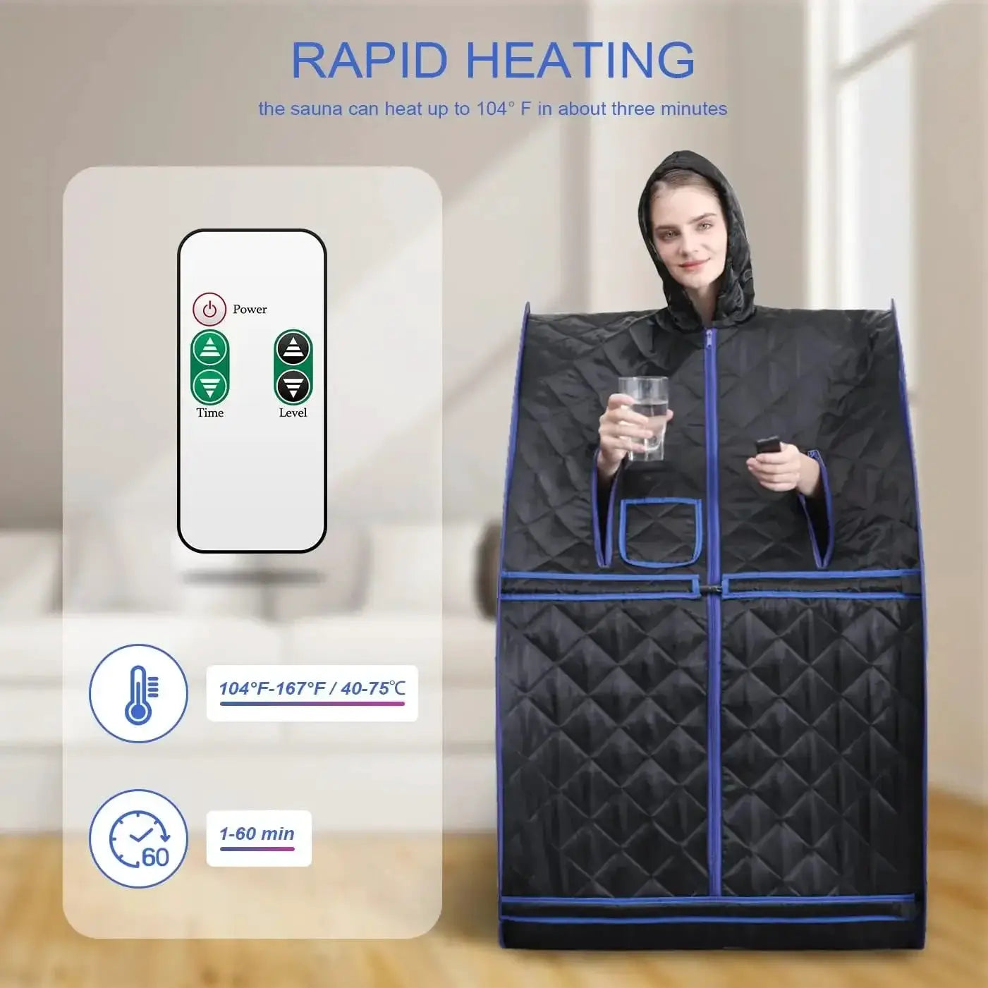 Portable Folding Steam Sauna Tent For One Person Weight Loss - OurLum.com
