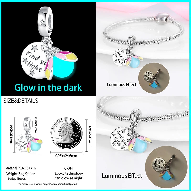 Sterling Silver Glow Dark Firefly