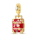 Charm Bead Pendent Silver Gold