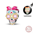 Sterling Silver Halloween Luminous Skull
