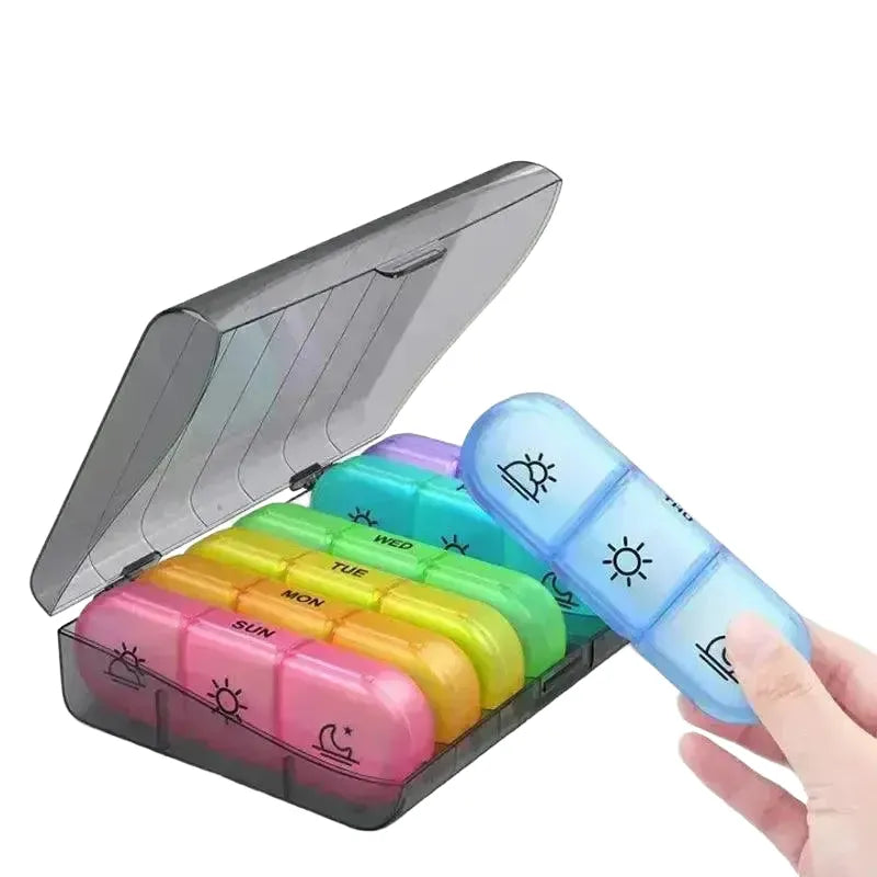 Pill Organizer for Adults Max Capacity — All Black