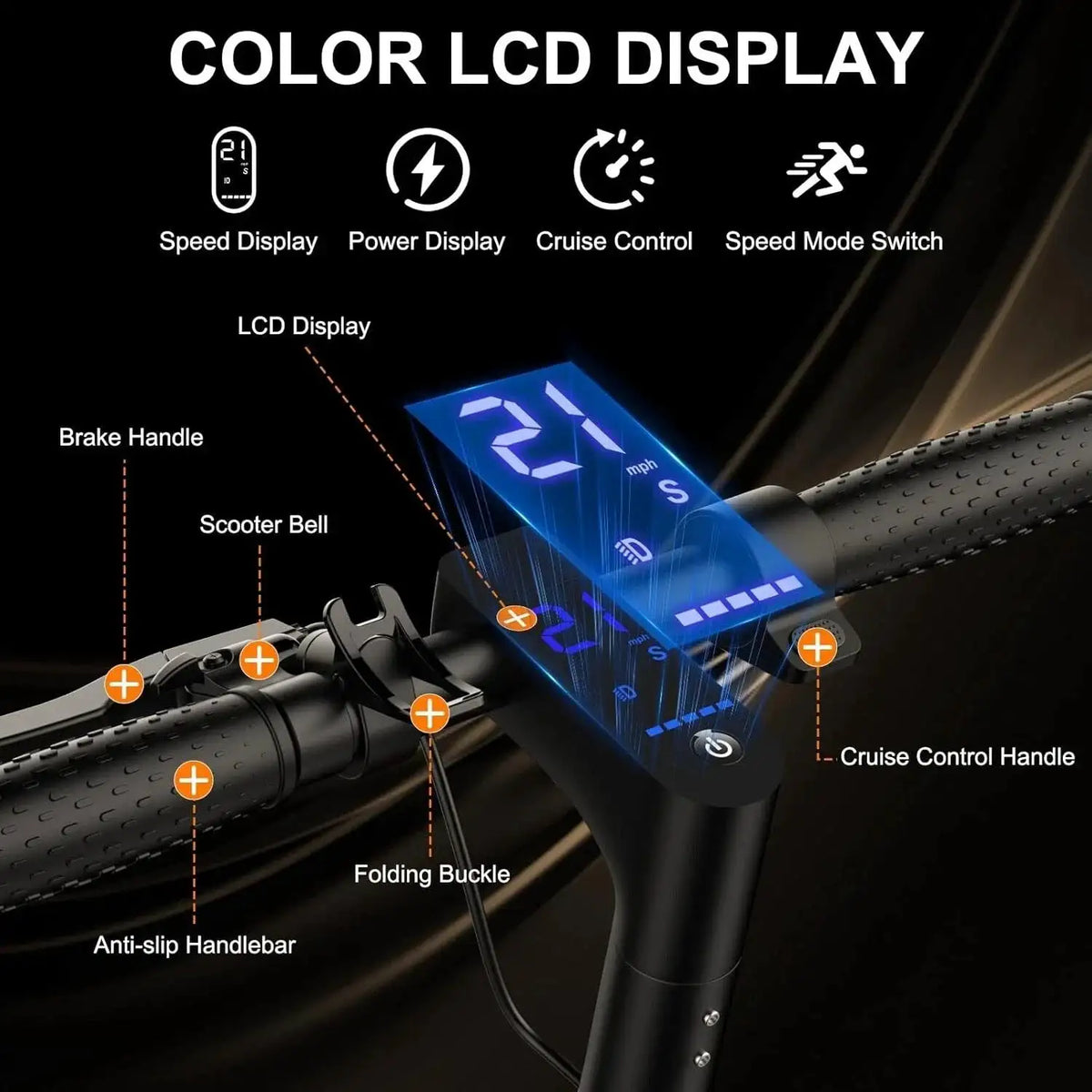 Aovopro Inch Folding Electric Scooter — product view 2