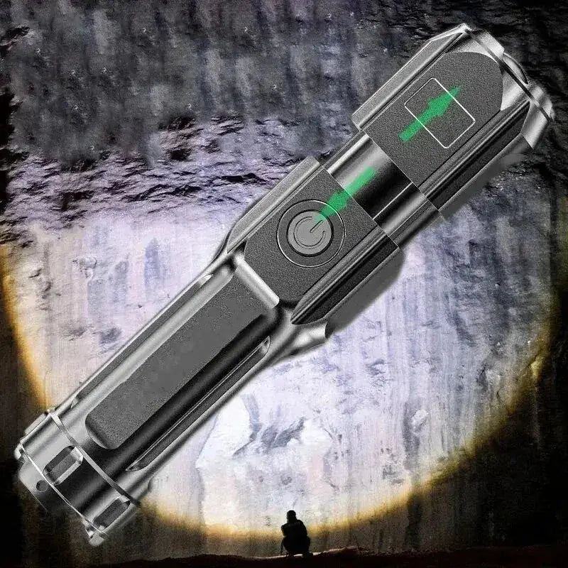 4 Lighting Modes LED Flashlights Telescopic Zoom Torch