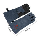 Long-Cuff Leather Welding Work Gloves