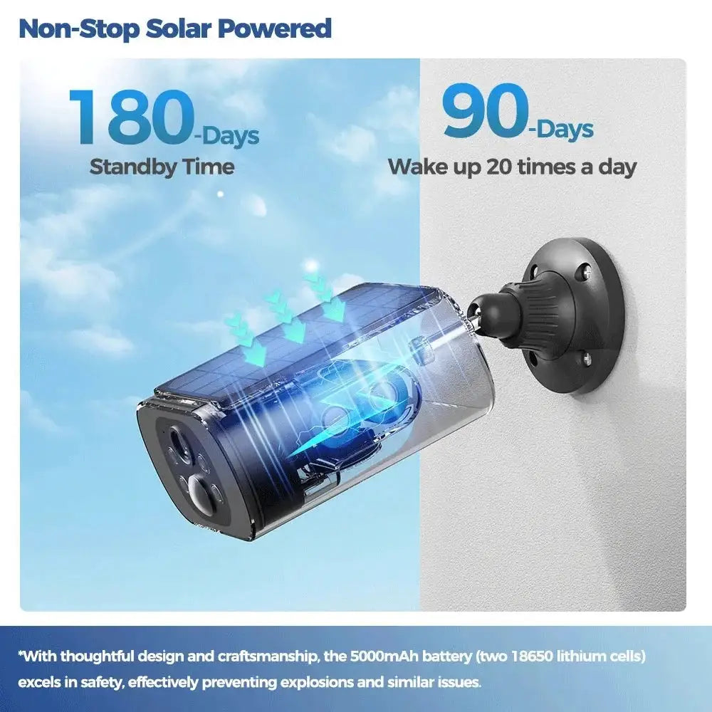 ALEVIO Solar Outdoor Camera - 2.5K Video, AI Detection And Color Night Vision - stepyours.com