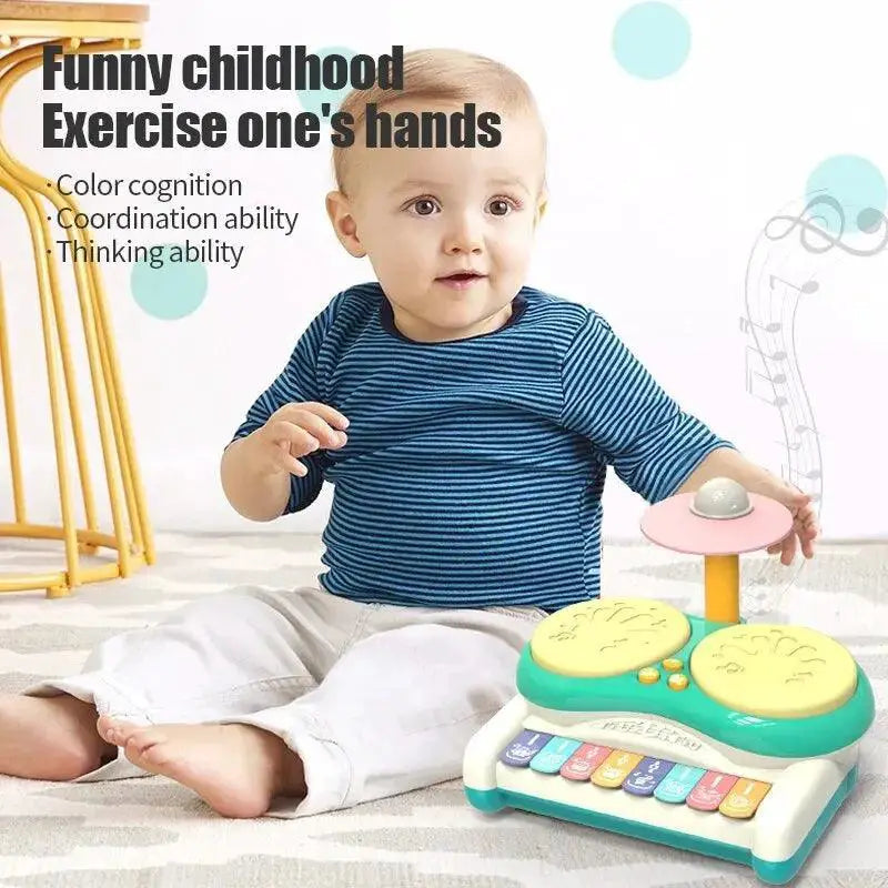 Kids Musical Instrument Set Baby Piano Drum Playset
