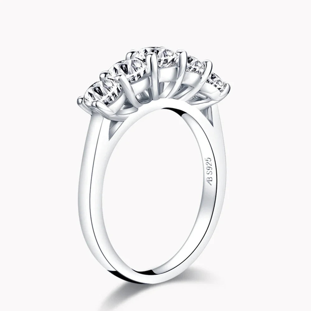 Round Moissanite Jewelry in Sterling Silver — product view 5