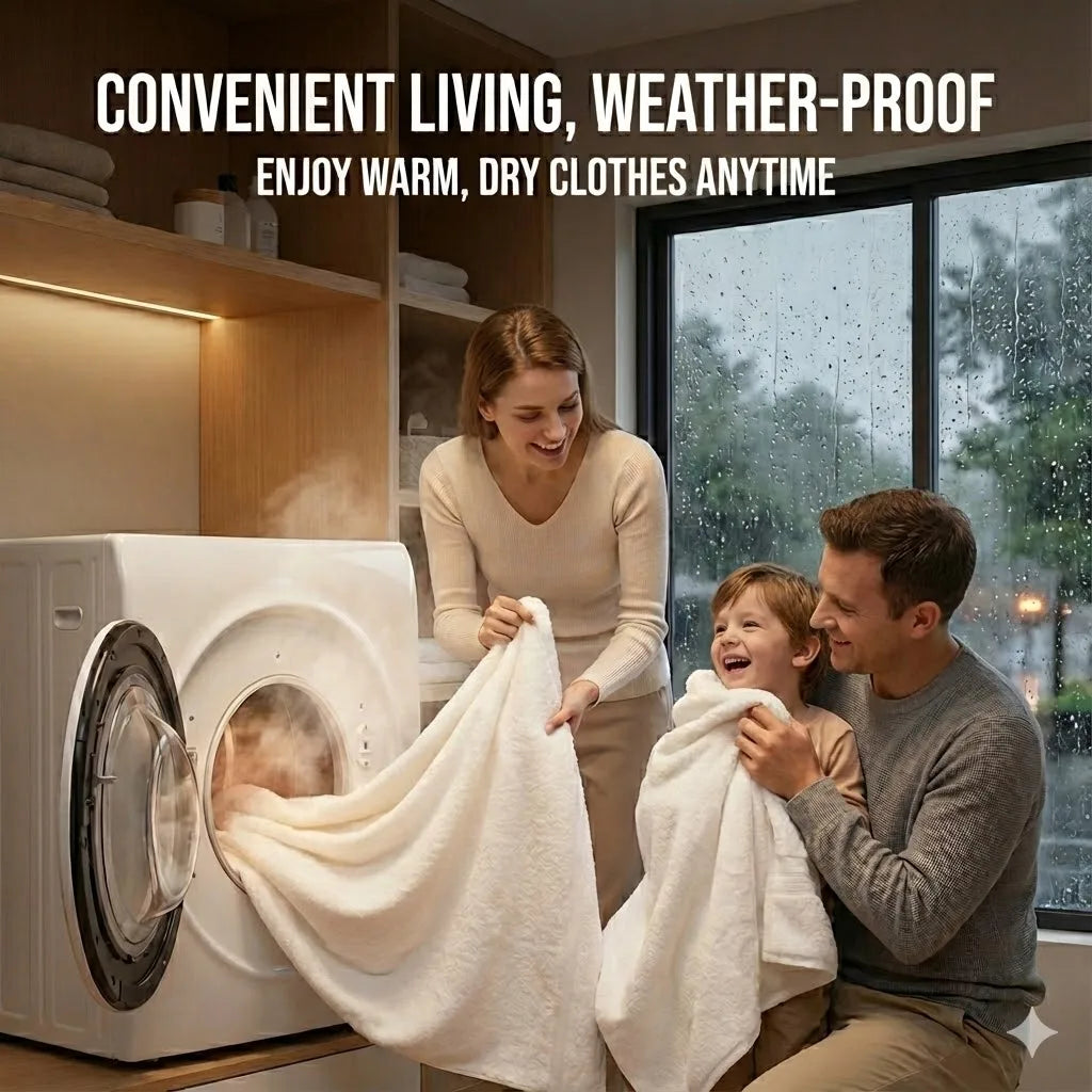 EUHOMY Portable Clothes Dryer Front Load Stainless Steel Electric — product view 1