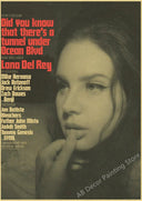 Lana Del Rey Retro Kraft Paper Music Album Poster Vintage Decor