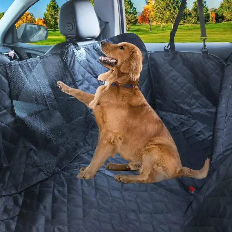 Double Zipper Waterproof Car Pet Seat Pad Rear Seat Cover