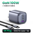 UGREEN 100W GaN Fast Charger 4-Port Power Hub for Devices