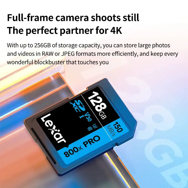 Lexar SDXC 256GB 128GB 64GB SDHC 32GB Memory Card for Camera V30 V10 4K Video Card Original SD Card for Canon Nikon Sony Camera