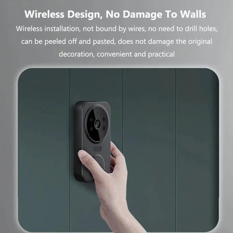 WiFi Smart Video Doorbell Camera Night Vision Smart Visual Doorbell Tuya APP Remote Monitoring Door Bell for Home Security