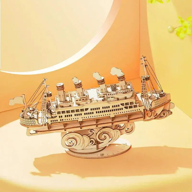 Robotime 3D Wooden Puzzle Boat And Ship Model Toys For Kids