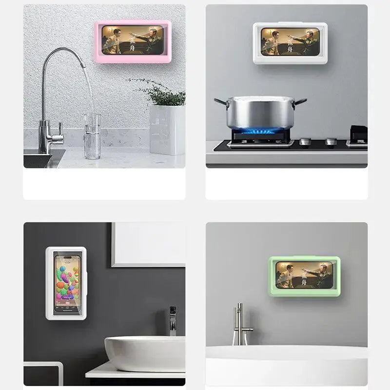 Waterproof Shower Phone Holder Storage Stand For Safe Use