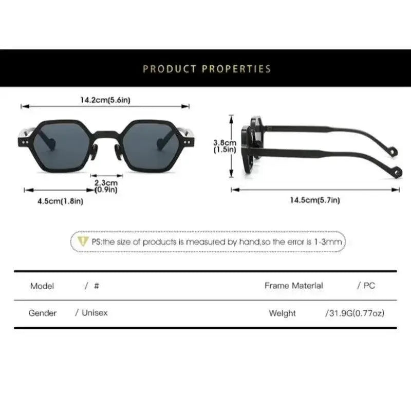 Unisex Retro Hexagon Polarized Sunglasses UV400 Eyewear