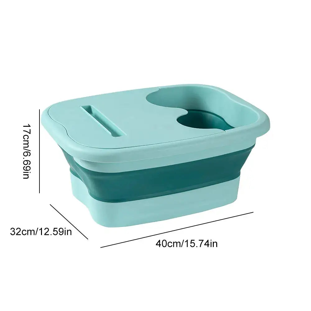 Portable Footbath Massage Bucket Easy To Store Foot Soaking Bath Tub Folding Basin for Relaxing and Pain Relief