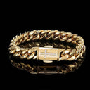 Men Women Cubanc Chain Gold Bracelet