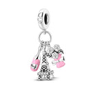 Silver Plated Dangle Charm Beads