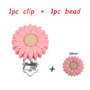 Kovict Silicone Beads Pacifier Clips Cartoon Animals Set