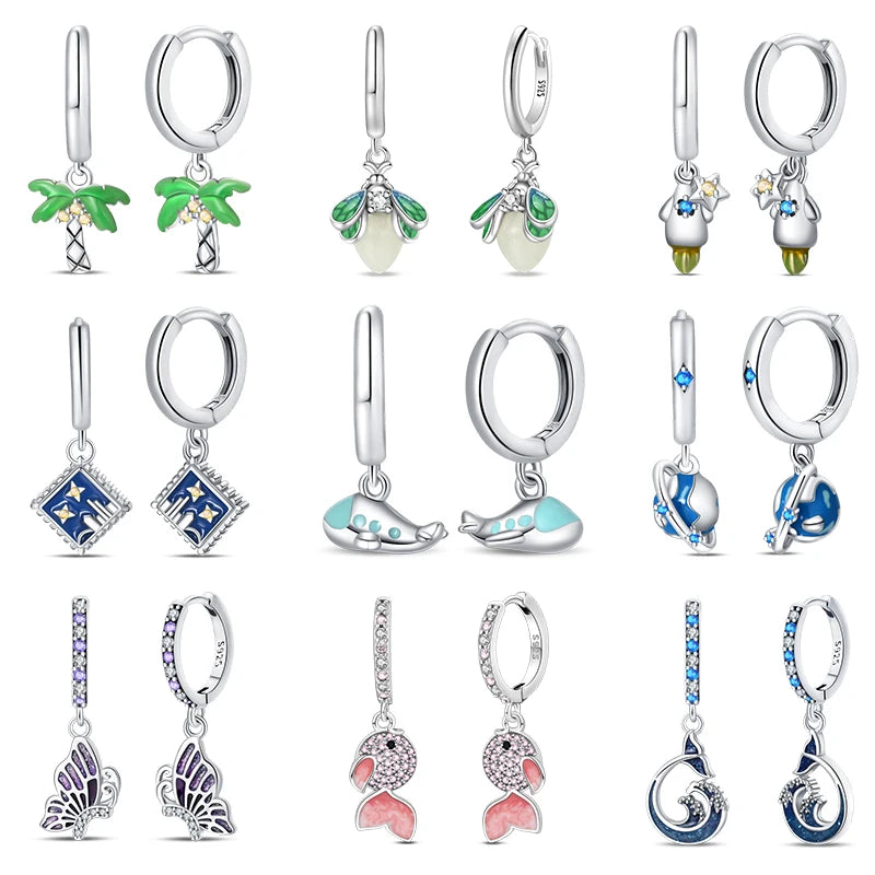 Luminous Firefly Earrings Sterling Silver