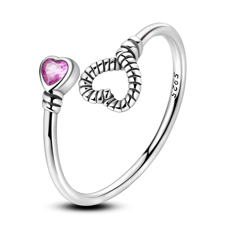 Sterling Silver Ring Sparking Purple