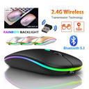Stylish Rechargeable RGB Bluetooth Mouse for Laptop and PC