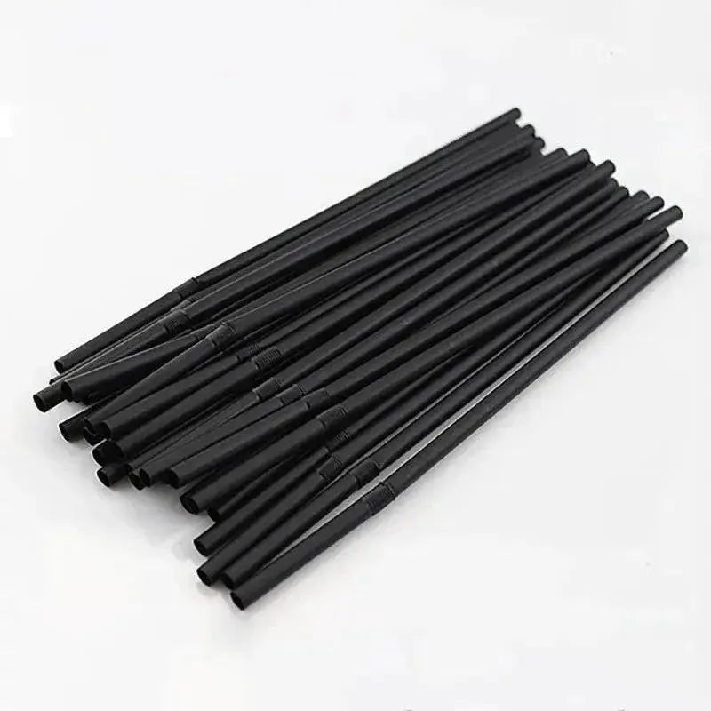 Colorful Black Reusable Party Straws Eco Friendly Essentials