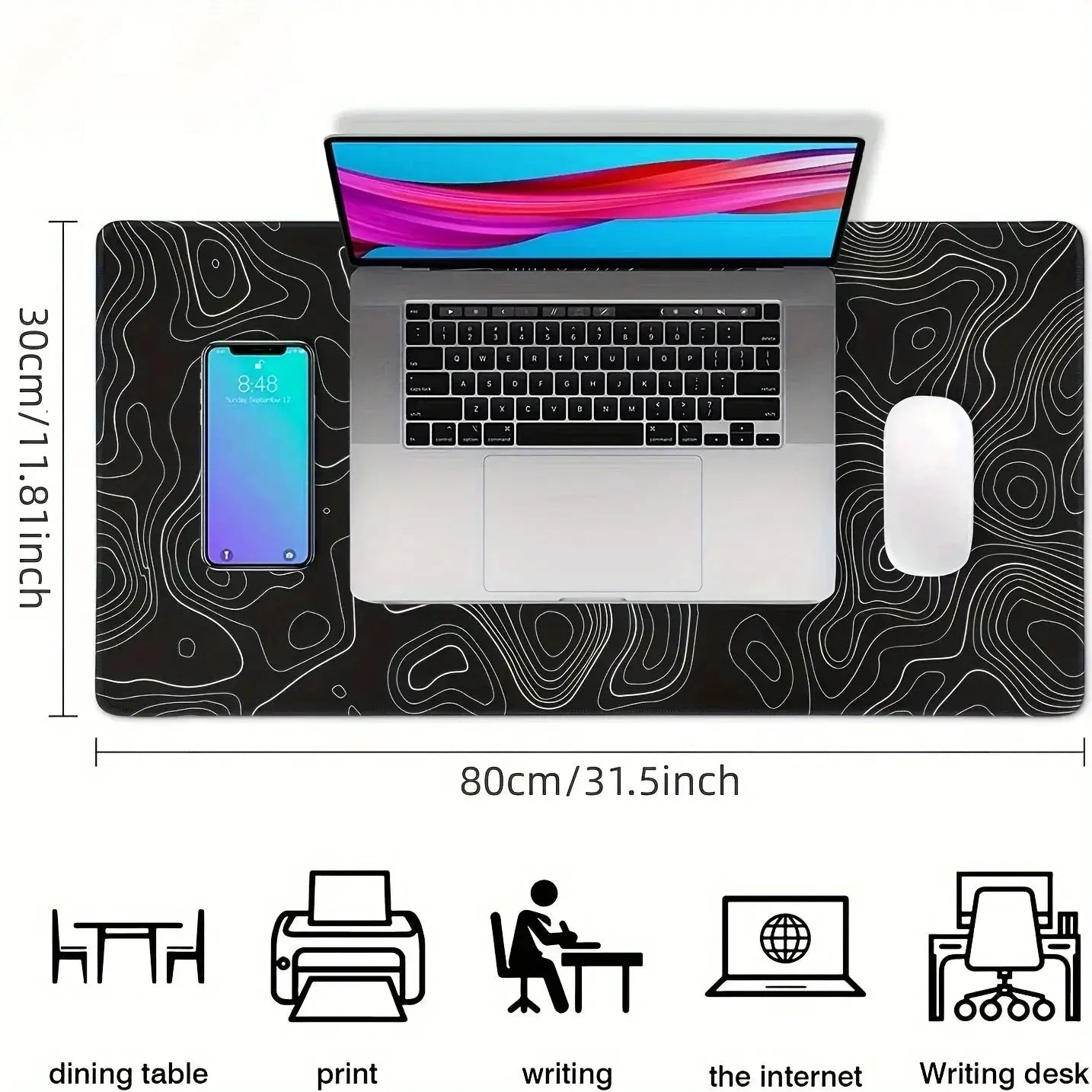 Large Non Slip Rubber Gaming Mouse Pad For Desk Carpet