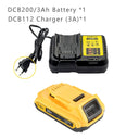 20V 3000mAh DCB200 Li-ion Battery and Charger for Power Tools