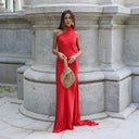 Elegant Satin Gown for Women Evening