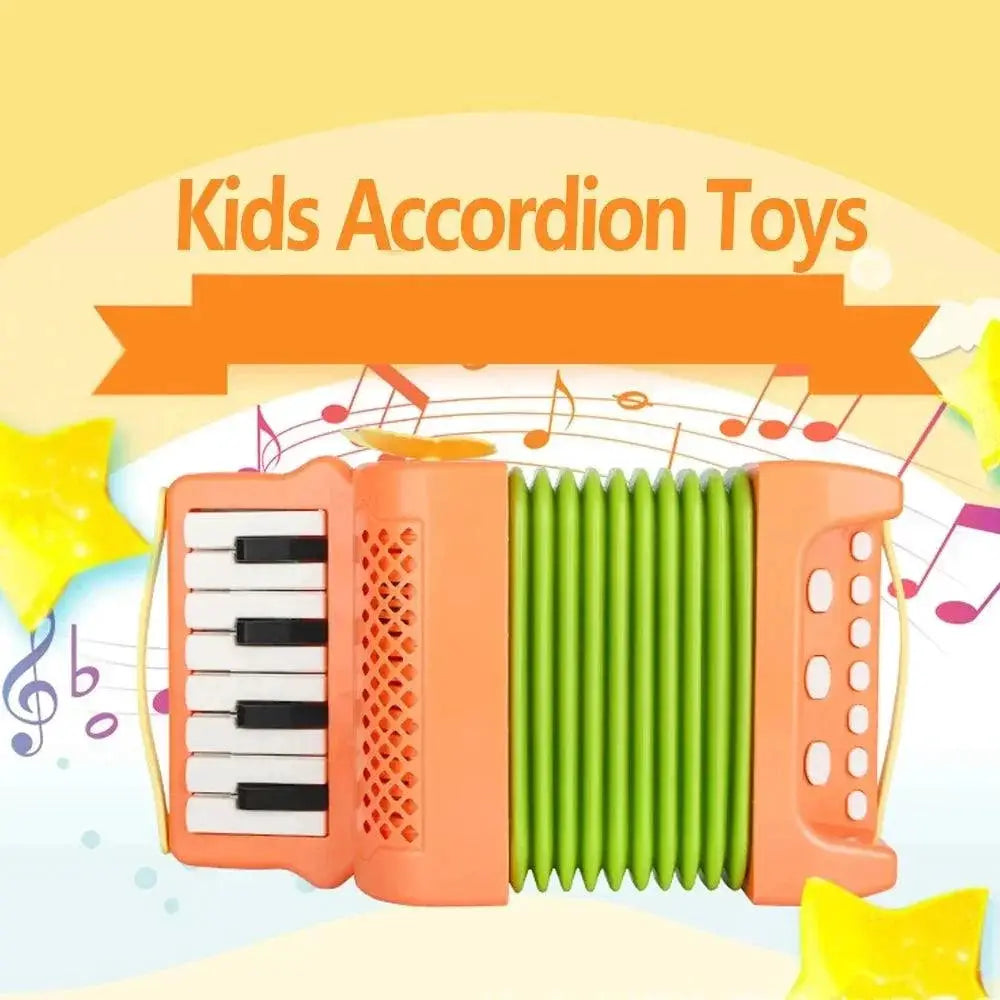 Kids Mini Accordion Toy With 10 Keys And 8 Bass Music