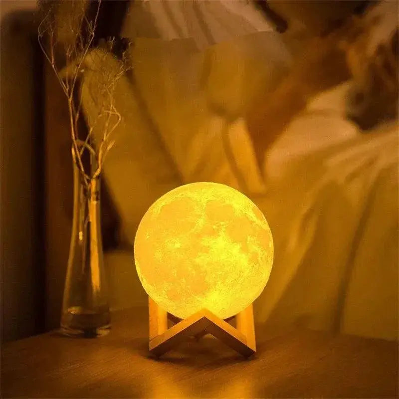 3D Color Changing Moon Lamp LED Night Light For Home Decor