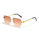 Stylish Rimless Pilot Sunglasses with UV400 Protection