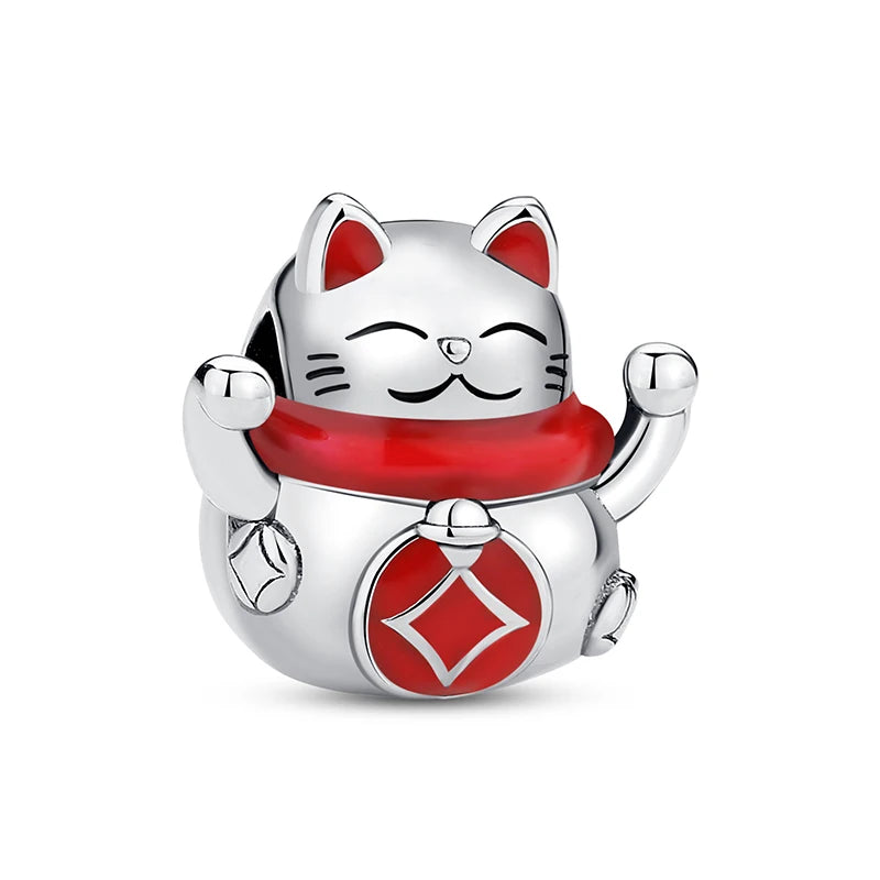 Sterling Silver Charm Maneki Neko