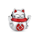 Sterling Silver Charm Fortune Cat
