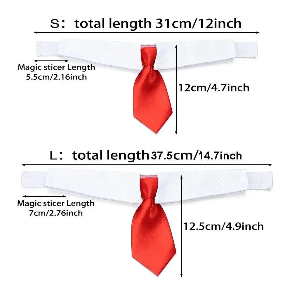 Pet Formal Necktie Tuxedo Bow Tie Black Red Collar