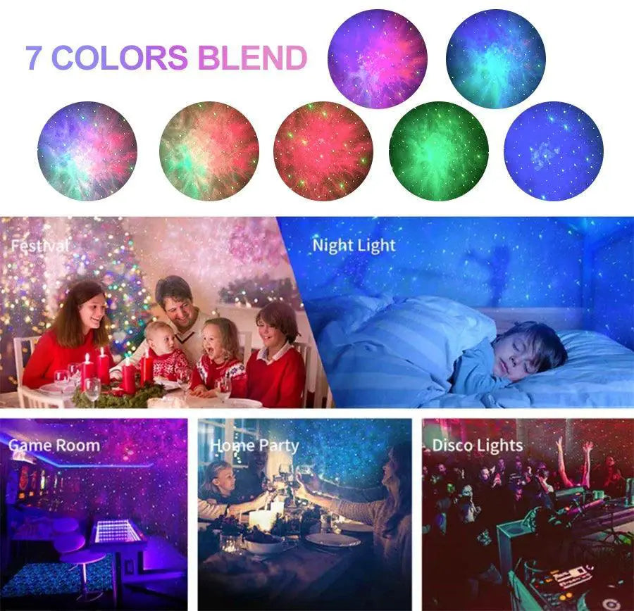 Star Galaxy Starry Sky Projector Rotating Night Light Lamp