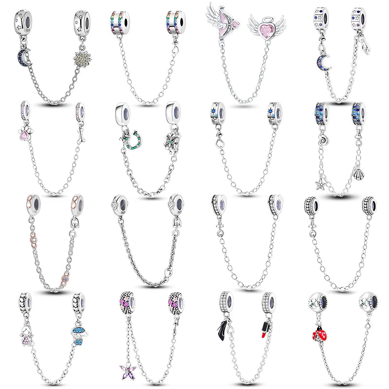 Real Sterling Silver Stars Moon