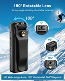 BOBLOV A22 1080P Mini Body Camera Night Vision 180 Degree Lens