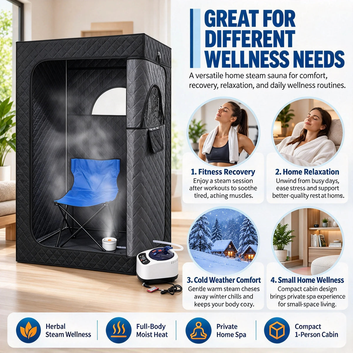 Foldable Waterproof Sauna Room