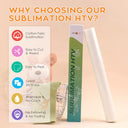 HTVRONT 12X10FT Sublimation Heat Transfer Vinyl for Light Shirts