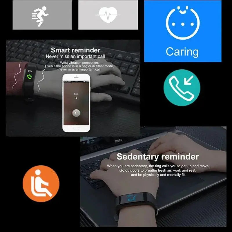 Stylish Smart Health Tracker Real Time Fitness Monitor